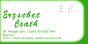 erzsebet csath business card